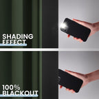 SimpleHome Greyish Green 100% Blackout Curtains Room Darken Living Room 63L | - Image 4
