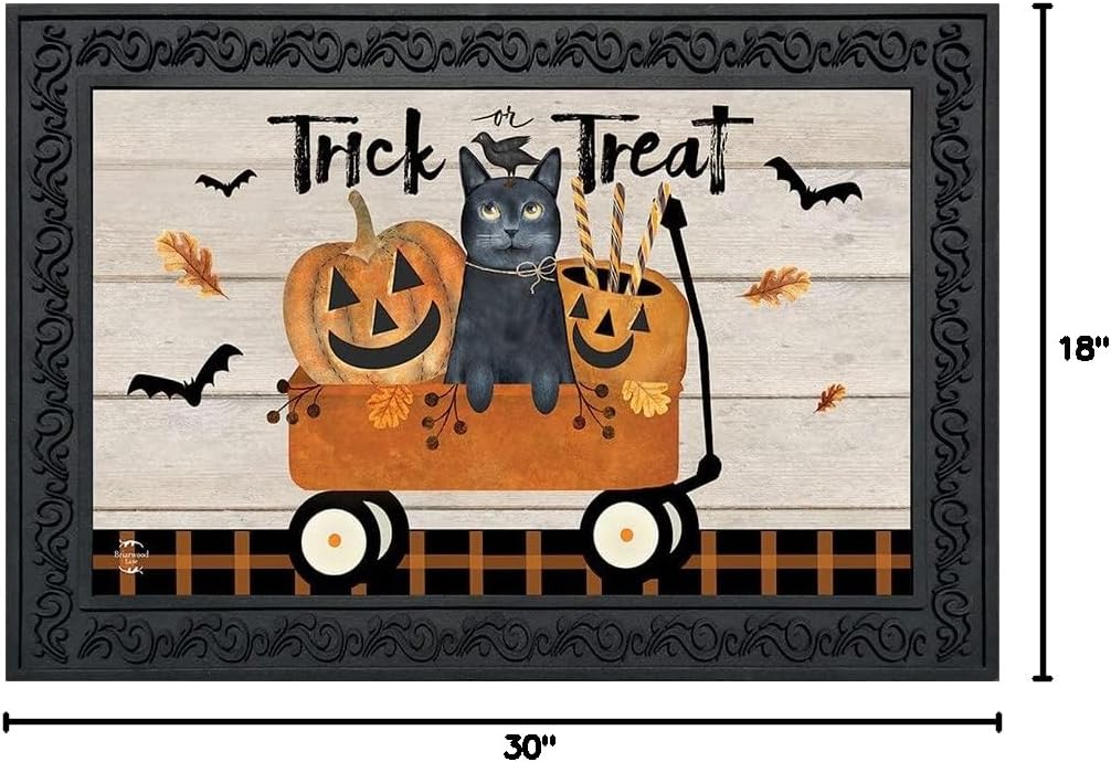 Briarwood Lane Trick Or Treat Wagon Halloween Doormat
