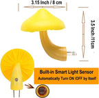 AUSAYE 5 Pack Sensor LED Night Lights Plug in Lamp Mushroom Light for Adults Kids NightLight Bedroom,Bathroom,Toilet,Hallway,Stairs,Kitchen,Basement Warm Yellow