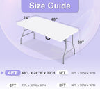 ABCCANOPY 4 FT Black Spandex Table Cover Stretch Fitted Wrinkle Resistant Tablecloth Reuse for Rectangular Folding Table Patry Event Wedding Banquet Protector