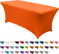 ABCCANOPY 6 FT Spandex Table Cover Stretch Fitted Wrinkle Resistant Tablecloth Reuse for Rectangular Folding Table Patry Event Wedding Banquet Protector