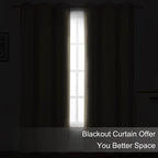 Blackout Curtains 42 x 95 inch/Beige Curtains Set of 2 Panels/Thermal Insulated - Image 3