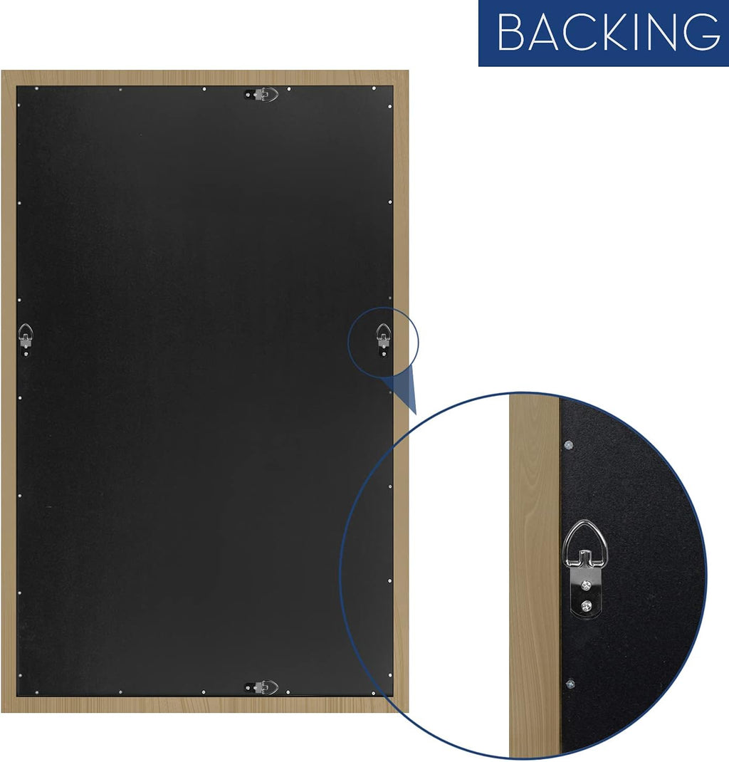 Bathroom Wall Mirror, Decorate Bathroom Mirrors for Wall, Rectangle Modern Bathroom Wall Mounted Mirror Vertical or Horizontal Hanging for Living Room (Gold Framed 40" x24'')