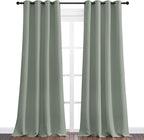 NICETOWN Greyish Green Blackout Curtains 102" Long - Image 2