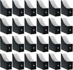 24 Pack Black Cardboard Magazine Holder, Sturdy Book Bins for Classroom Library, 10.6'' ×10.2'' ×3.5'' Inch Vertical File Folder Box