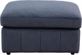 Ottoman Rectangular Storage Ottoman Bench, Flannel Footrest Stool Footstool with Lid for Living Room, Bedroom, Entryway, Gray Blue, 38"x30"x22"