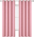 Pink Thermal Blackout Curtains/52 x 108 Inch/Set of 2 Panels Room Darkening - Image 2