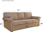Easy-Going Stretch Oversized Sofa Couch Slipcover Washable Tan | 1-Piece Extra - Image 6