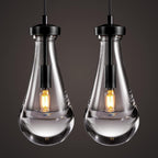 Modern Raindrop Pendant Lights Set of 2, Bronze Pendant Lights Kitchen Island, Black Pendant Light Island Lights for Kitchen Chandeliers for Living Room Bathroom Bedroom Hallway,Bulb Included