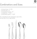 Silverware Set for 8 | 18/10 Stainless Steel Flatware Set | Mirror Finish, Heavy-Duty, Dishwasher Safe, Elegant & Durable, Built to Last (40-Piece, Marettimo)