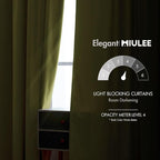 MIULEE Velvet Curtains 52x96 inches 2 Panels Moss Green Blackout Curtains | - Image 5