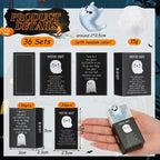 32 Sets Halloween Mini Ghost Figures with Box, Glow in The Dark Mini Resin Ghosts, Luminous Ghost Miniature Resin Figurines for Halloween Party Favors (1PCS B)