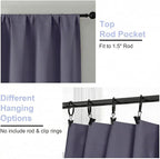 Simplebrand Ava Greyish Purple Blackout Curtains - Image 4