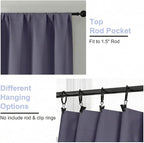 Simplebrand Ava Greyish Purple Blackout Curtains - Image 4