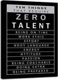 Inspirational Canvas Office Print Wall Art Ten Things That Require Zero Talent Poster Painting Modern Motivational Artwork Decor for Living Room Office Home Decor Wooden Framed[18" W x 24" H]