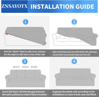 ZNSAYOTX 1 Piece Jacquard Chair Slipcovers - Image 8