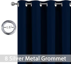 Yakamok Room Darkening Curtains 52x96 inch Length Dark Blue-Living Room | 2 - Image 2