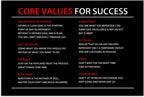 Core Values Quote Inspirational Canvas Painting Motivational Wall Art Poster Inspiring Positive Motivational Framed Artwork Prints Picture for Living Room Office [24''Wx 36''H]