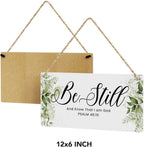 Be Still And Know That I Am God Prayer Room Decor Rustic Bible Verse Sign Scripture Printed Wood Sign Wall Art Religious Gifts Faith Based Gifts