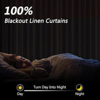 100% Blackout Curtains 120 Inch Length 2 Panels Set - Image 2