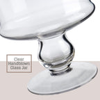 Diamond Star Clear Glass Apothecary Jar Decorative Candy Buffet Jars Elegant Glass Storage Containers (Height: 12" Body: 6")