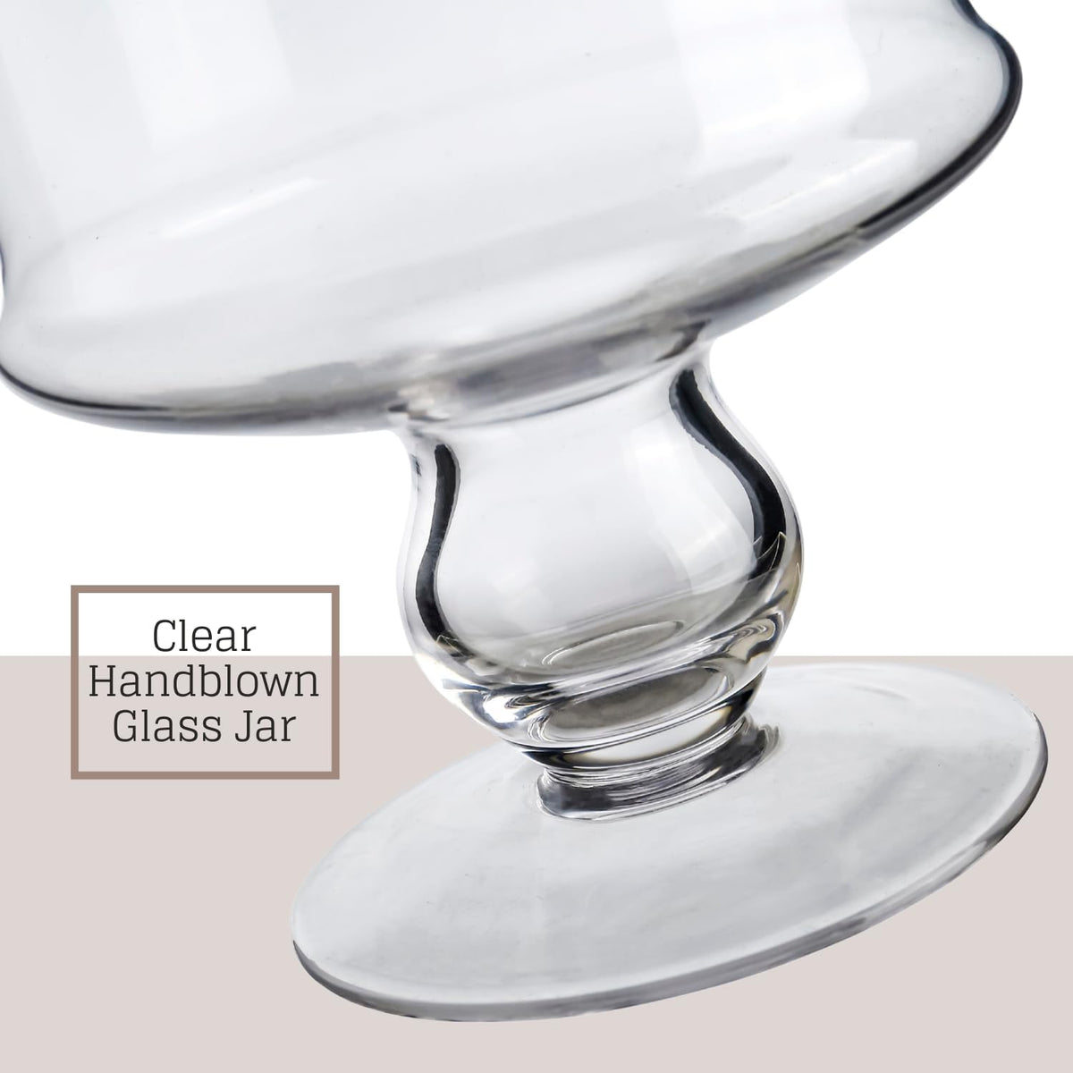 Diamond Star Clear Glass Apothecary Jar Decorative Candy Buffet Jars Elegant Glass Storage Containers (Height: 12" Body: 6")