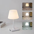 Cordless Table lamp, Outdoor Battery Operated Rechargeable Desk lamp,Waterproof Shower Lamp,4000mAh LED 3 Colors Small Wireless lamp for Kitchen Counter -White