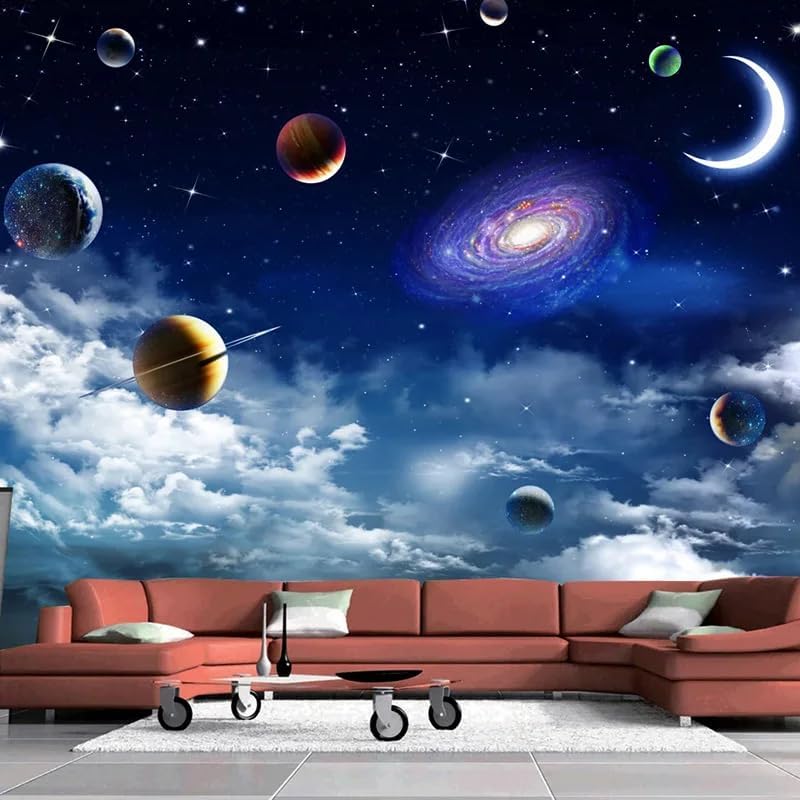 Custom Galaxy Wallpaper Universe Starry Sky 3D Photo Wallpaper Living Room Bedroom Tv Background Ceiling Wall Mural