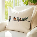 RABUSOA Birds Pillow Covers 16x16 Inch, Lumbar Decorative Throw Pillows - Image 2