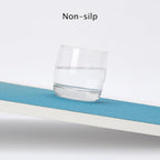 Myir JUN Placemats Set of 6, Vinyl Woven Placemats Place Mats Indoor Washable Table Mats Non-Slip Place mats for Dining Table (Blue, Set of 6)