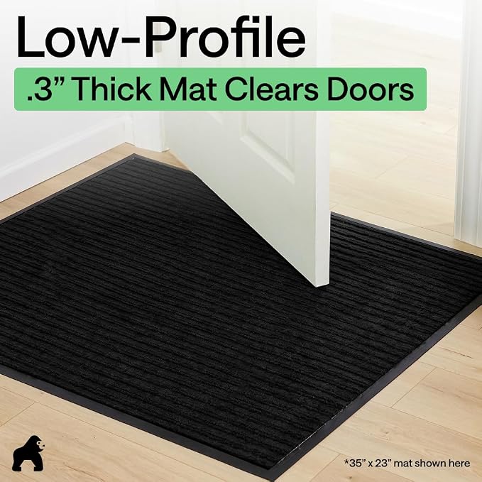 GORILLA GRIP Waterproof Traffic Guard Door Mat, 2 Pack, Indoor Outdoor Heavy - Image 9