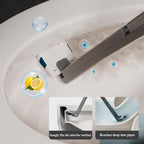Disposable Toilet Brush with Replaceable Heads, Wall-Mounted Holder, Hygienic Bathroom Cleaning Tool (Dark Grey Toilet Brush + 36 Refills)
