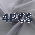SpaceDresser Grey Sheer Curtains 4 Panels Rod Pocket Semi-Sheer Curtain 63 - Image 8