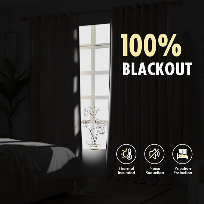 MIULEE Olive Green Pinch Pleated 100% Blackout Linen Curtains 40x63 Inches | - Image 4