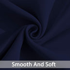 Yakamok Room Darkening Curtains 52x72 inch Length Navy Blue-Living Room | 2 - Image 5