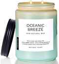 M&SENSE Candle Oceanic Breeze Scented, 19.4oz 110 Hour Long Lasting 2 Wick Pineapple & Mango Scent Natural Soy Candles for Home Scented for Stress Relief & Women/Men