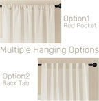 Joydeco Linen Curtains 2 Panel Set, Ivory on Linen Curtains 108 Inch Light - Image 3