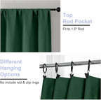 Simplebrand Ava Ever Green Short 30 Inches Blackout Curtain 2 Panels Set - Image 5