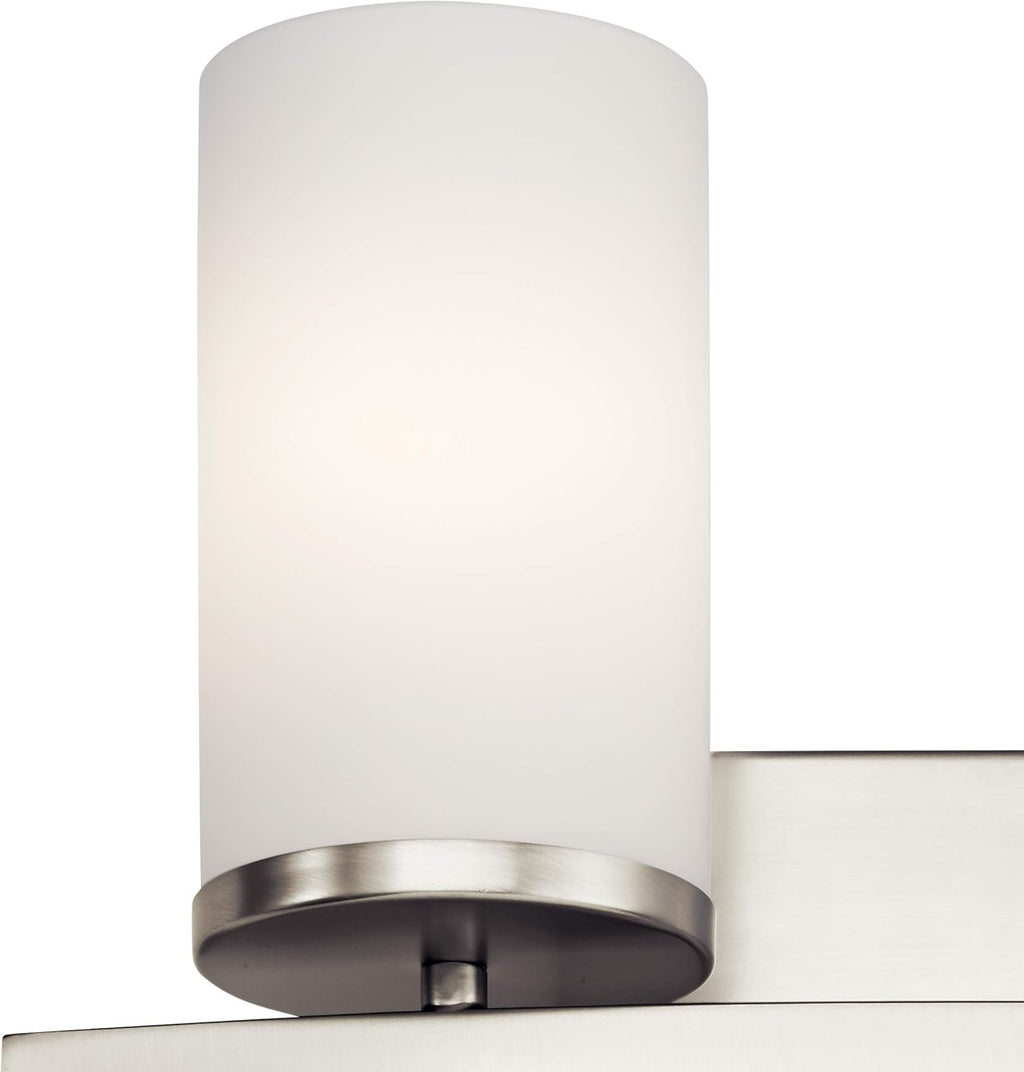 Kichler Crosby 15" 2 Light Vanity Light Satin Etched Cased Opal Brushed Nickel
