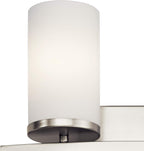 Kichler Crosby 15" 2 Light Vanity Light Satin Etched Cased Opal Brushed Nickel