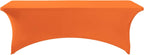 2Pack Spandex Table Cover for 6Ft or 4fT or 8ft Table Universal Fitted Stretch Tablecloth for Party, Banquet, Wedding and Events-Orange