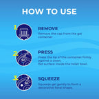 Toilet Gel Stamp - 8 Packs Toilet Bowl Cleaner Gel with Automatic Click, Freshener for Toilet Maintenance, 3.4oz, 6 Month Supply (Ocean)