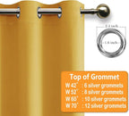 Blackout Curtains for Bedroom, Mustard Yellow 38 x 72 Inch 2 Panels | Light - Image 5