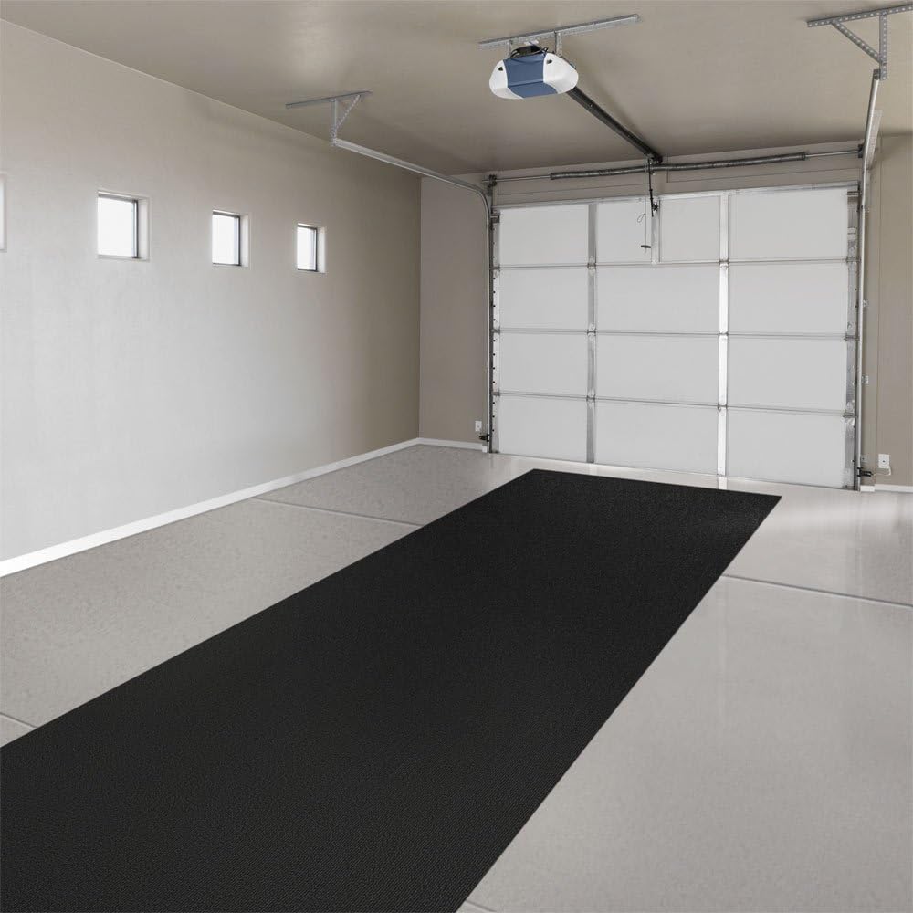 House, Home and More Indoor Outdoor Carpet with Rubber Marine Backing - Black - 6 Feet x 10 Feet - Durable, UV-Resistant - Adds Color and Comfort to Your Deck, Patio or Other Outdoor Rug Space.