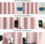 MIULEE Light Pink Back Tab Blackout Curtains 52x84 Inch Length 2 Panels Set | - Image 5