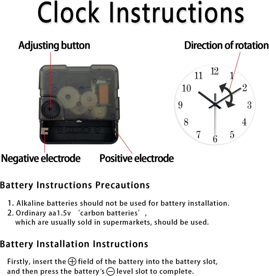 Blue Glass Wall Clocks Battery Operated 20 Inch Marble Large Wall Clocks for Living Room Round Non Ticking Wall Clock Silent