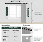 H.VERSAILTEX Blackout Curtains 84 inches Long - Image 2