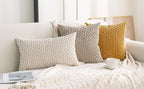 Set of 4 Cream White Decorative Throw Pillow Covers 26x26 Inch Corduroy Pillow - Image 3