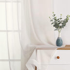 Sheer Curtains Ivory 144 inch Extra Long, Elegant and Airy Drapes Translucent by OWENIE