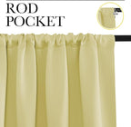 NICETOWN Blackout Curtains for RV Windows, Paler Yellow, 2 Panels, Room - Image 2
